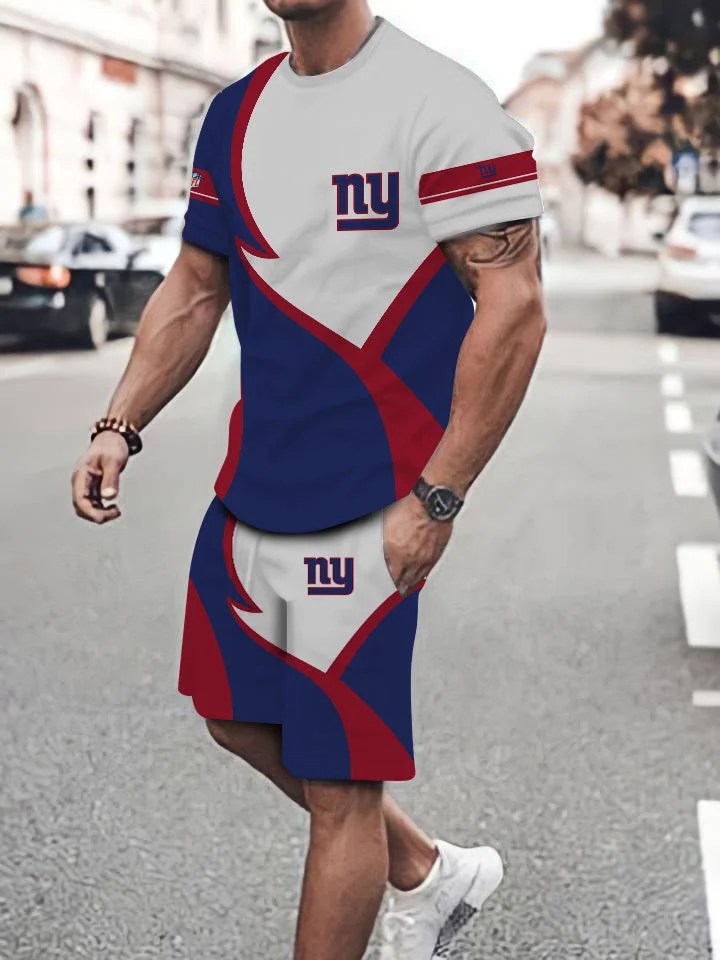 New York Giants T-shirt and Shorts AZTS424