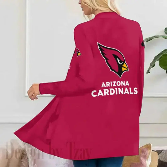 Arizona Cardinals Women Patch Pocket Cardigan BT002