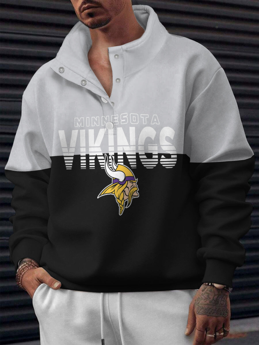 Minnesota Vikings Casual Colorful Stand Collar Sweatshirt AZBTSCSW000298
