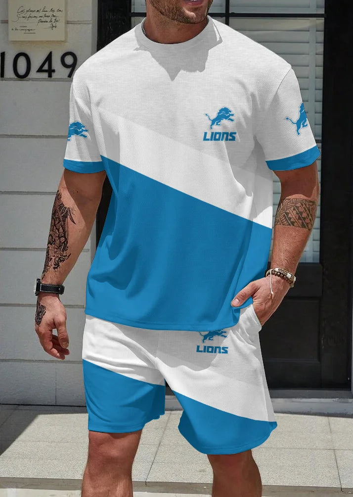 Detroit Lions T-shirt and Shorts AZBTTSAS000073