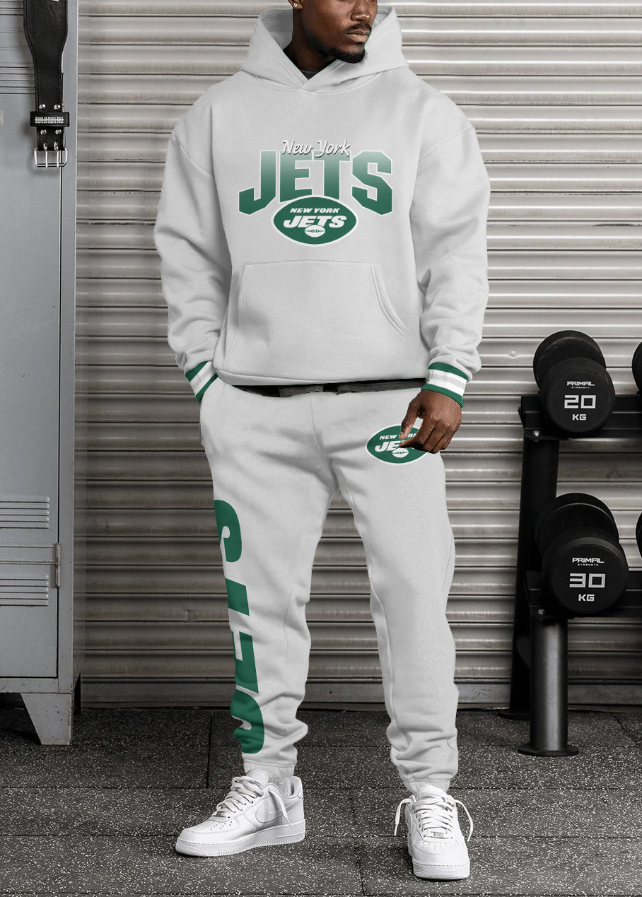 New York Jets Combo Pullover Hoodie And Sweatpants AZBTPHSP000171