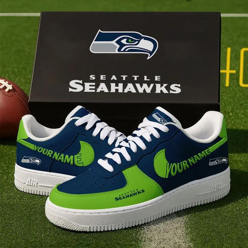 Seattle Seahawks New Personalized AF1-1 Sneakers 2025 AZBTAF1N000029