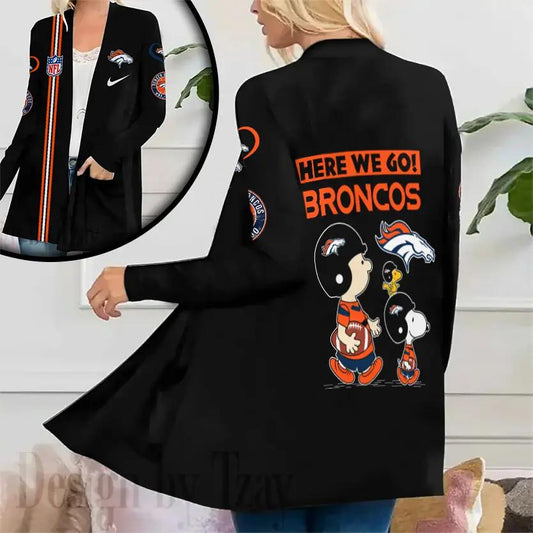 Denver Broncos Women Patch Pocket Cardigan BT063