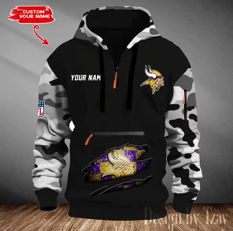 Minnesota Vikings Camouflage Hooded Sweatshirt HA84