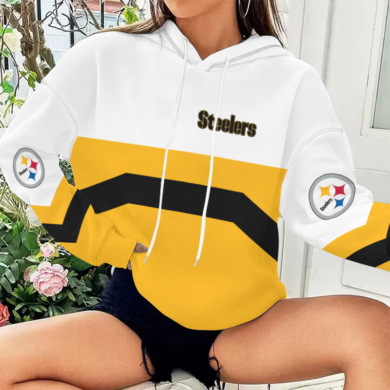 Pittsburgh Steelers Printed Hooded Pocket Pullover Hoodie AZBTPH000006