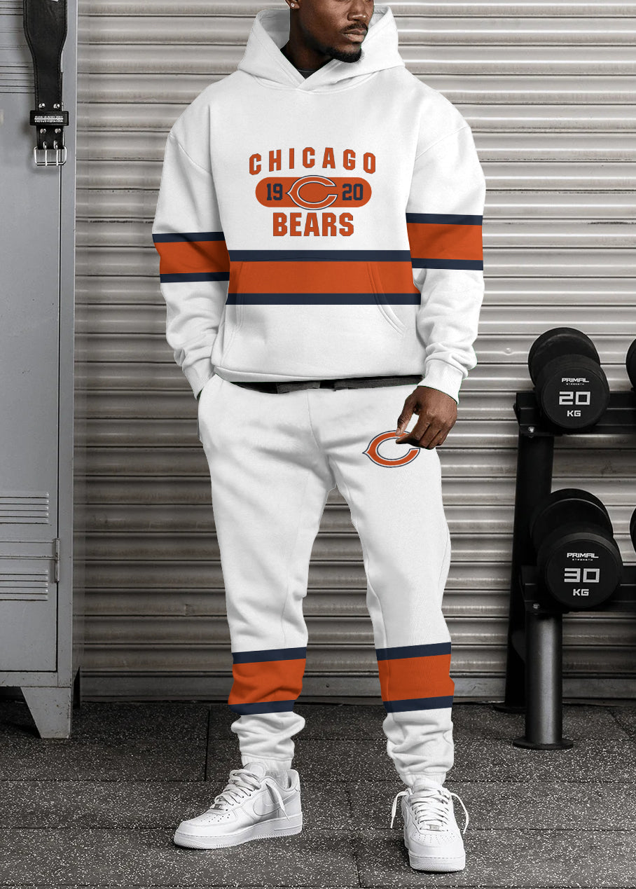 Chicago Bears Combo Pullover Hoodie And Sweatpants AZBTPHSP000325