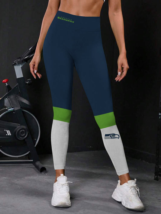 Seattle Seahawks High Waist Push Up Printed Leggings