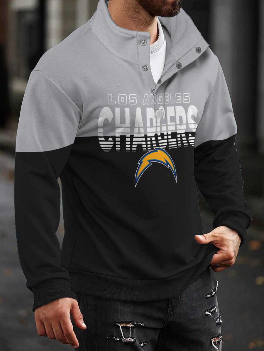 Los Angeles Chargers Casual Colorful Stand Collar Sweatshirt AZBTSCSW000477