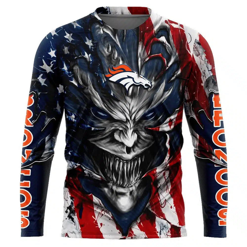 Denver Broncos All Over Printed T-shirt Sweatshirt Hoodie AZCHD577