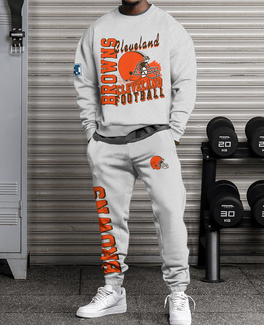Cleveland Browns Combo 3D Sweatsuit and Sweatpants Unisex CBSP57