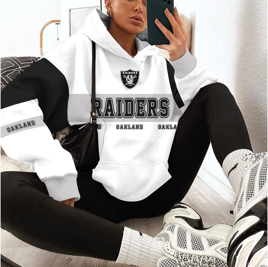 Las Vegas Raiders Printed Hooded Pocket Pullover Hoodie AZBTPH000101