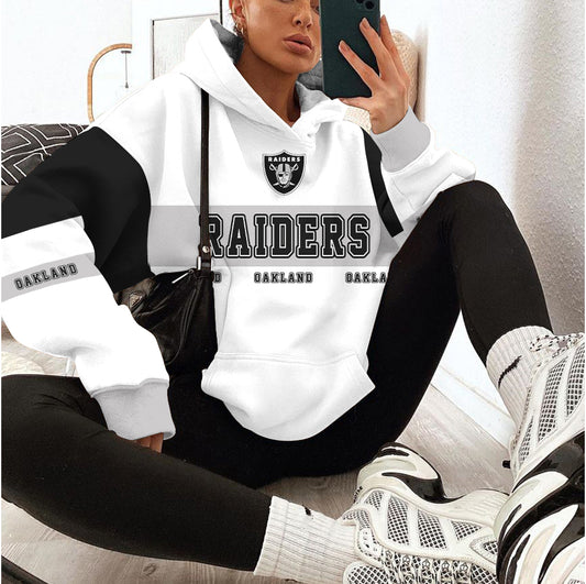 Las Vegas Raiders Printed Hooded Pocket Pullover Hoodie AZBTPH000101