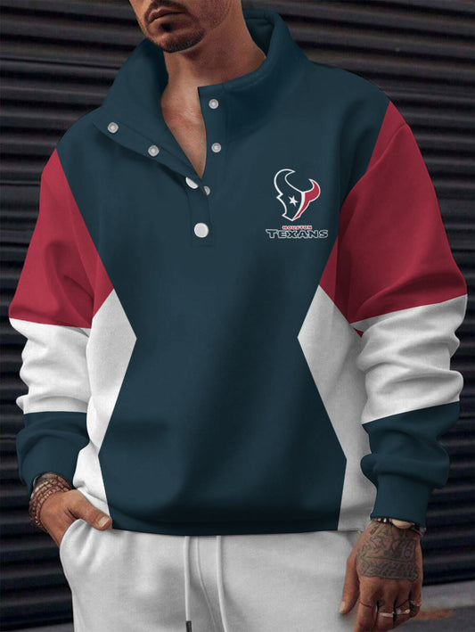 Houston Texans Casual Colorful Stand Collar Sweatshirt AZBTSCSW000516