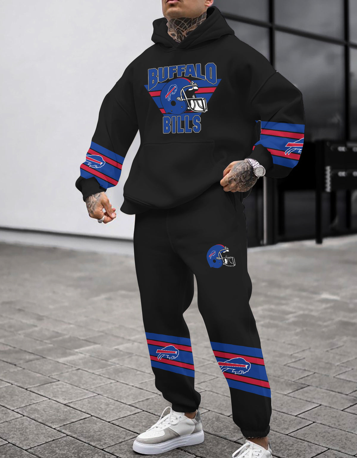 Buffalo Bills Combo Pullover Hoodie And Sweatpants AZBTPHSP000132