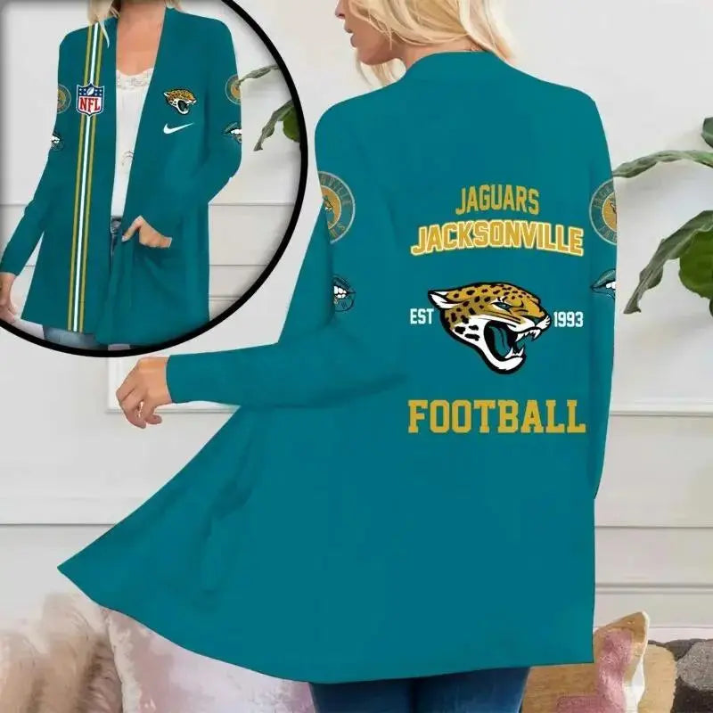 Jacksonville Jaguars Women Patch Pocket Cardigan BT087