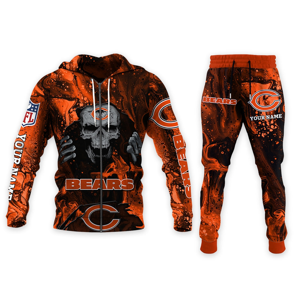 Chicago Bears Personalized Hoodie and Joggers AZCHD980