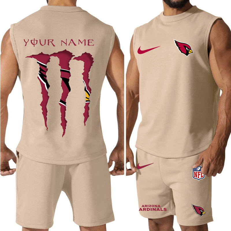 Arizona Cardinals Colorful Combo Men Jersey Tank Top and Shorts AZBTCMJTTS000006