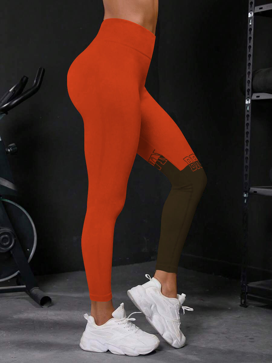 Cleveland Browns High Waist Push Up Printed Leggings (4)