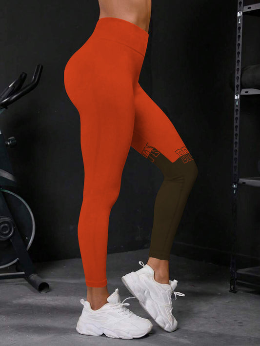 Cleveland Browns High Waist Push Up Printed Leggings (4)
