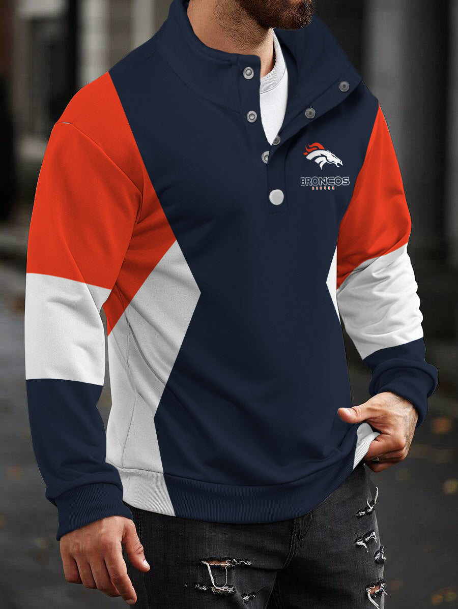 Denver Broncos Casual Colorful Stand Collar Sweatshirt AZBTSCSW000206