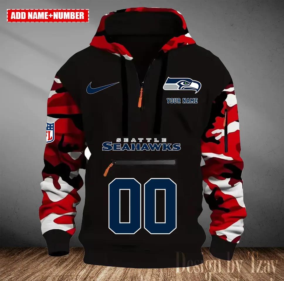 Seattle Seahawks Camouflage Hooded Sweatshirt HA29