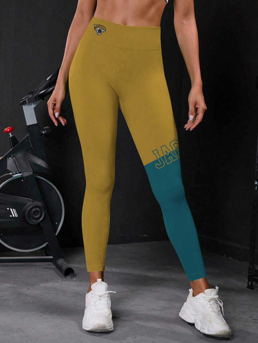 Jacksonville Jaguars High Waist Push Up Printed Leggings (3)