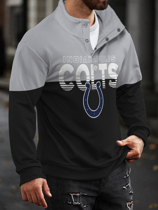 Indianapolis Colts Casual Colorful Stand Collar Sweatshirt AZBTSCSW000363