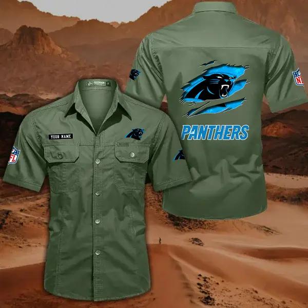 Carolina Panthers Men’s Short Sleeve Cargo Shirts New 2025 AZBT2DCGS000005