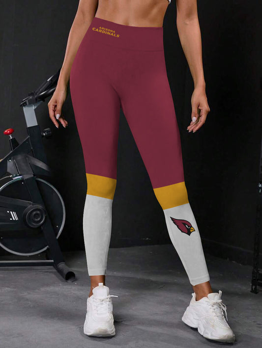 Arizona Cardinals High Waist Push Up Printed Leggings