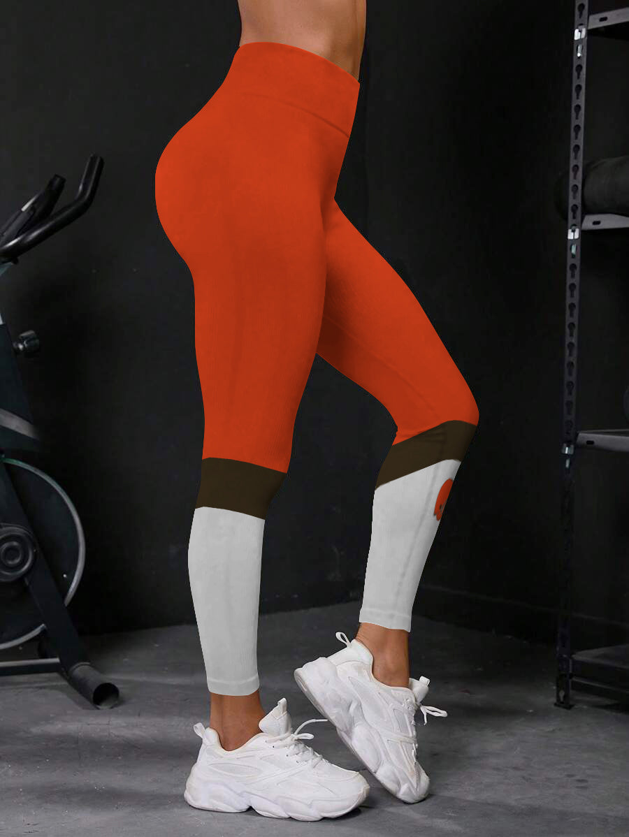Cleveland Browns High Waist Push Up Printed Leggings