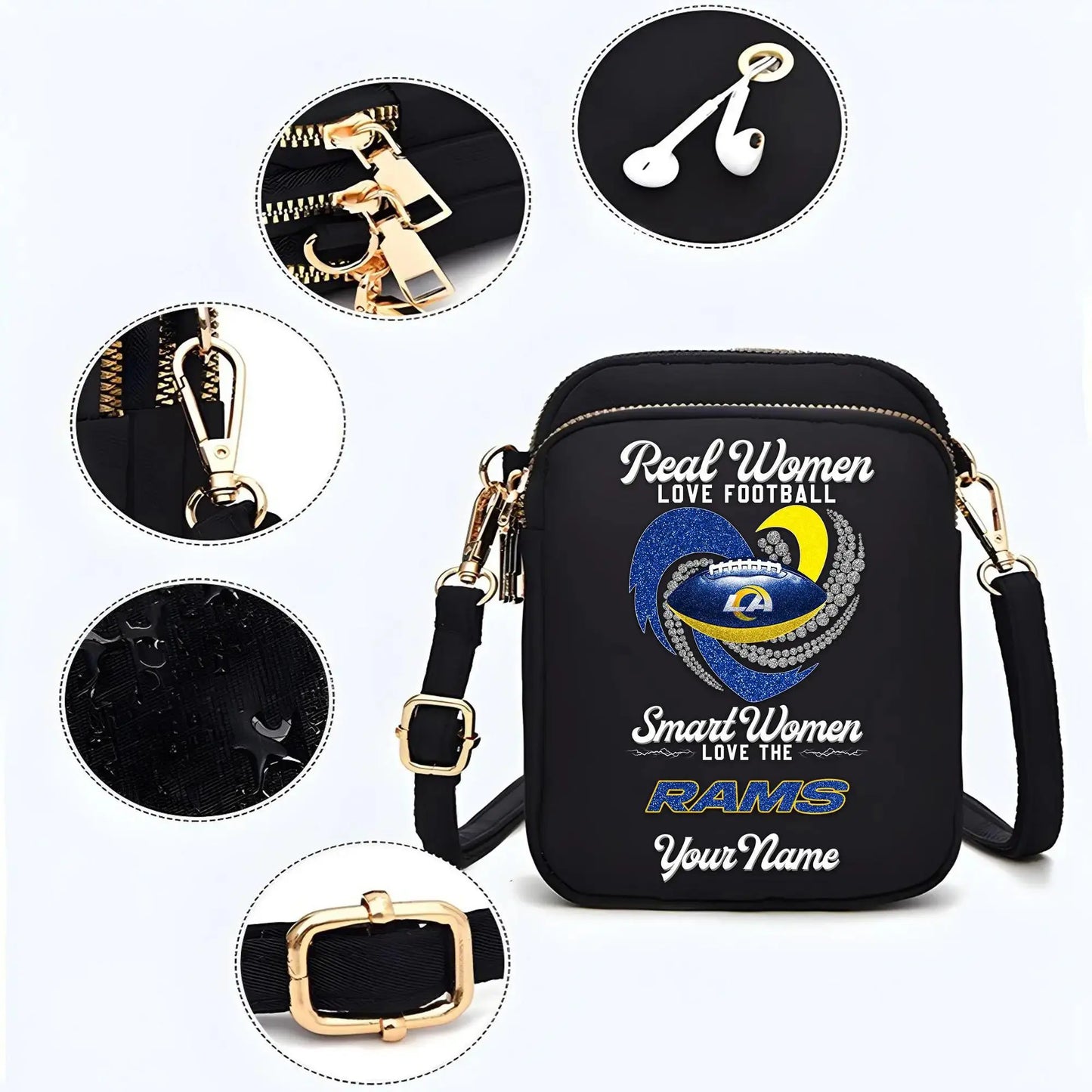 Los Angeles Rams Mini Crossbody Bag for Women New Trending 2025 AZBT2DMCB000062