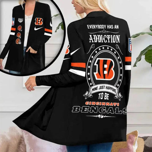 Cincinnati Bengals Women Patch Pocket Cardigan BT037