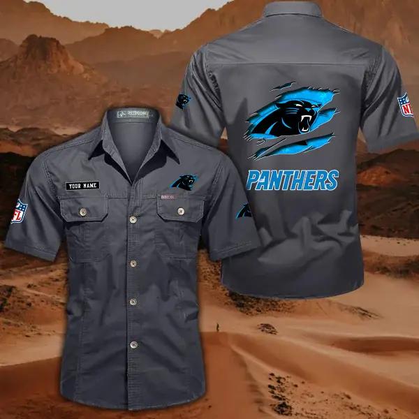 Carolina Panthers Men’s Short Sleeve Cargo Shirts New 2025 AZBT2DCGS000005