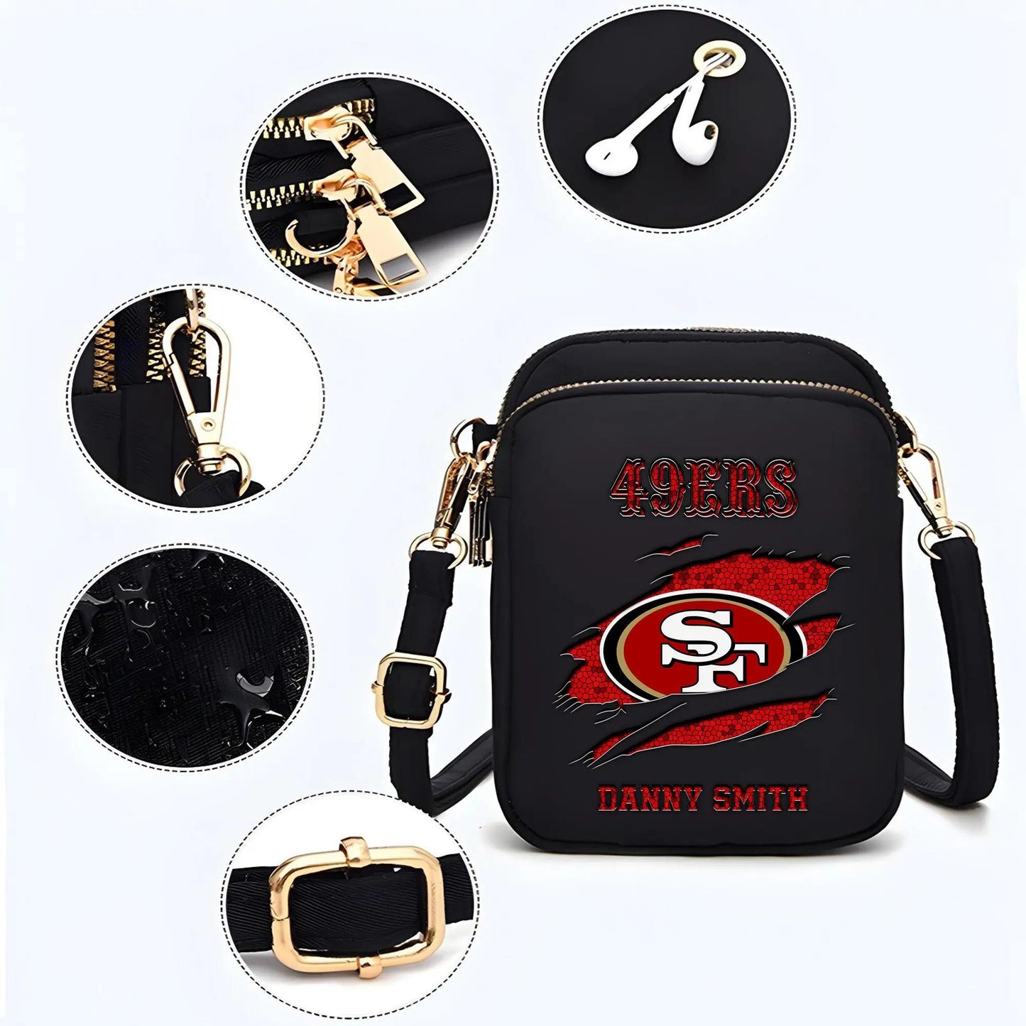 San Francisco 49ers Mini Crossbody Bag for Women New Trending 2025 AZBT2DMCB000095