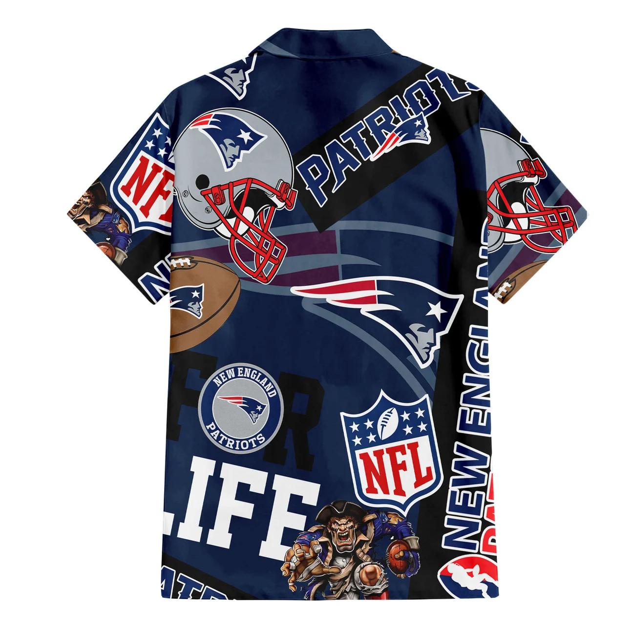 New England Patriots Custom Limited Edition For Life Hawaiian Shirt and Shorts AZHAHWSS000249