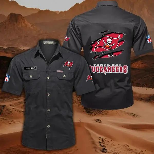 Tampa Bay Buccaneers Men’s Short Sleeve Cargo Shirts New 2025 AZBT2DCGS000029