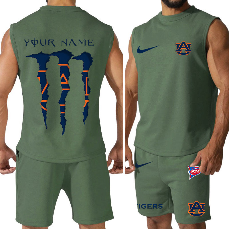 Auburn Tigers Colorful Combo Men Jersey Tank Top and Shorts AZBTCMJTTS000040
