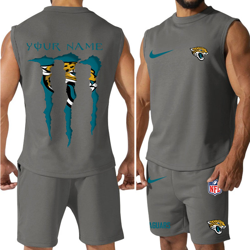 Jacksonville Jaguars Colorful Combo Men Jersey Tank Top and Shorts AZBTCMJTTS000020