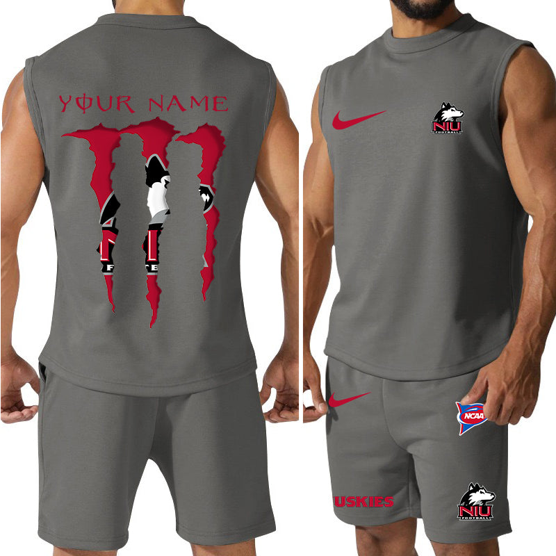 Northern Illinois Huskies Colorful Combo Men Jersey Tank Top and Shorts AZBTCMJTTS000057