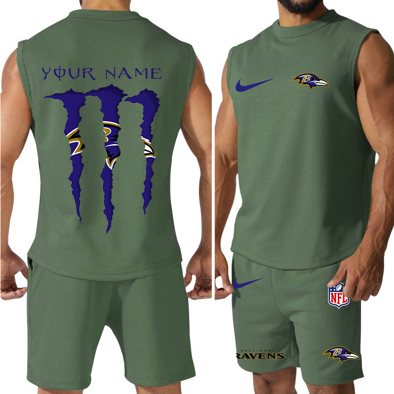 Baltimore Ravens Colorful Combo Men Jersey Tank Top and Shorts AZBTCMJTTS000008