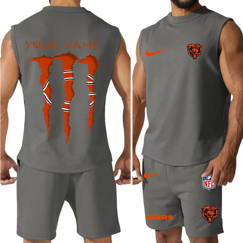 Chicago Bears Colorful Combo Men Jersey Tank Top and Shorts AZBTCMJTTS000011