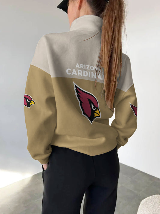 Arizona Cardinals Casual Colorful Stand Collar Sweatshirt AZBTSCSW000344