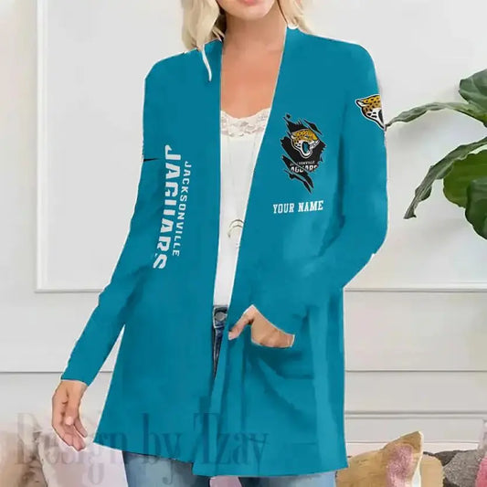 Jacksonville Jaguars Women Patch Pocket Cardigan BT088