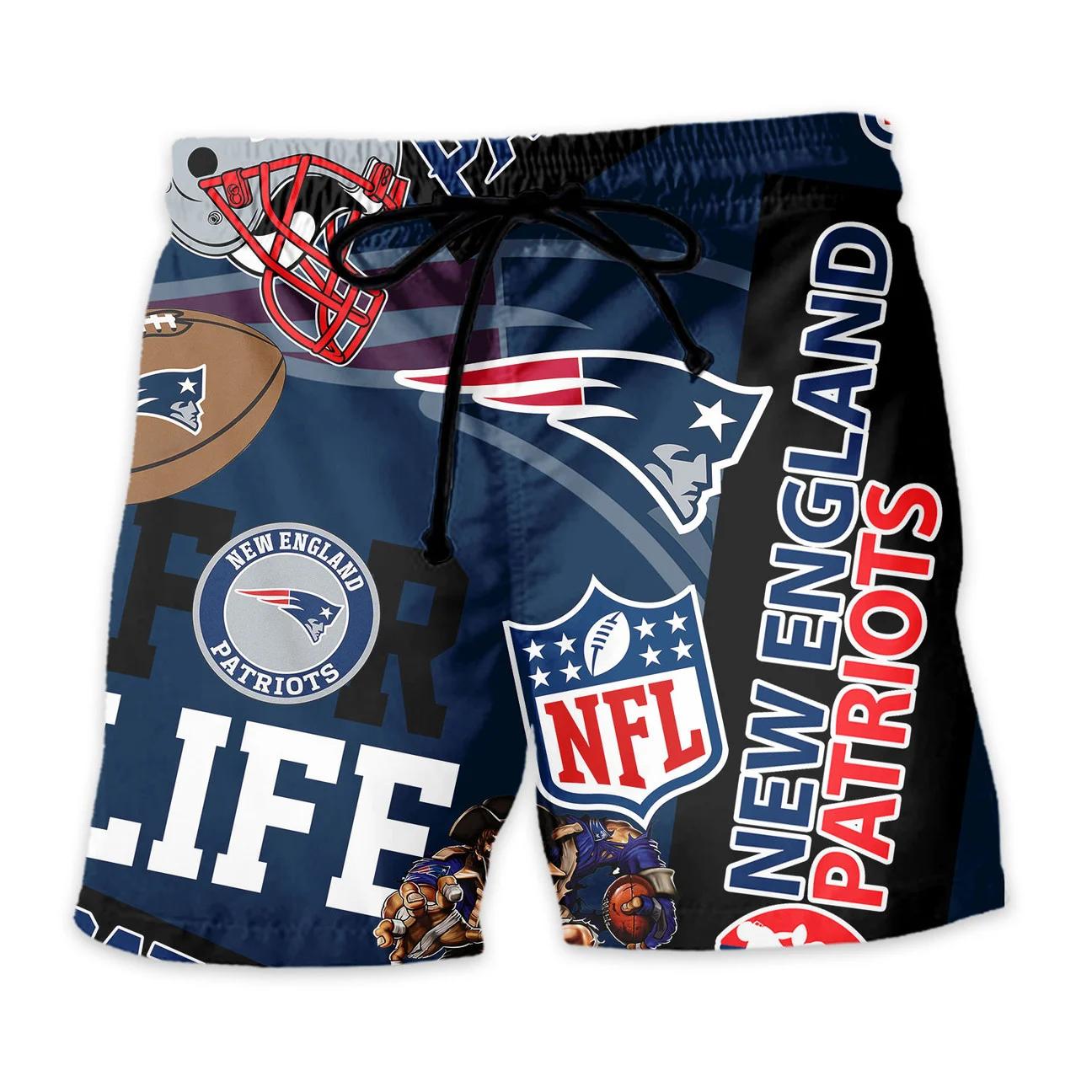 New England Patriots Custom Limited Edition For Life Hawaiian Shirt and Shorts AZHAHWSS000249