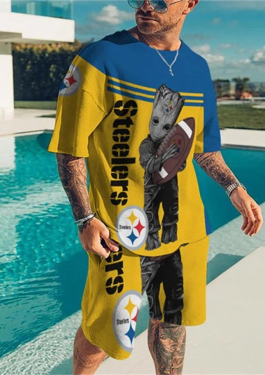 Pittsburgh Steelers T-shirt and Shorts AZTS119