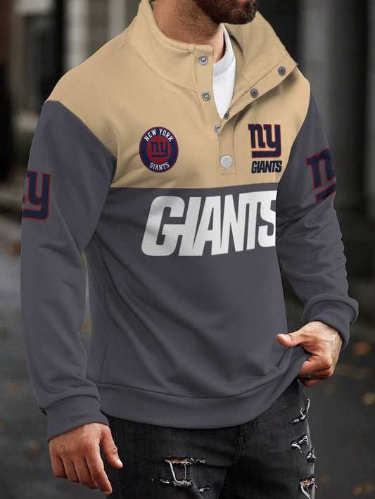 New York Giants Casual Colorful Stand Collar Sweatshirt AZBTSCSW000486