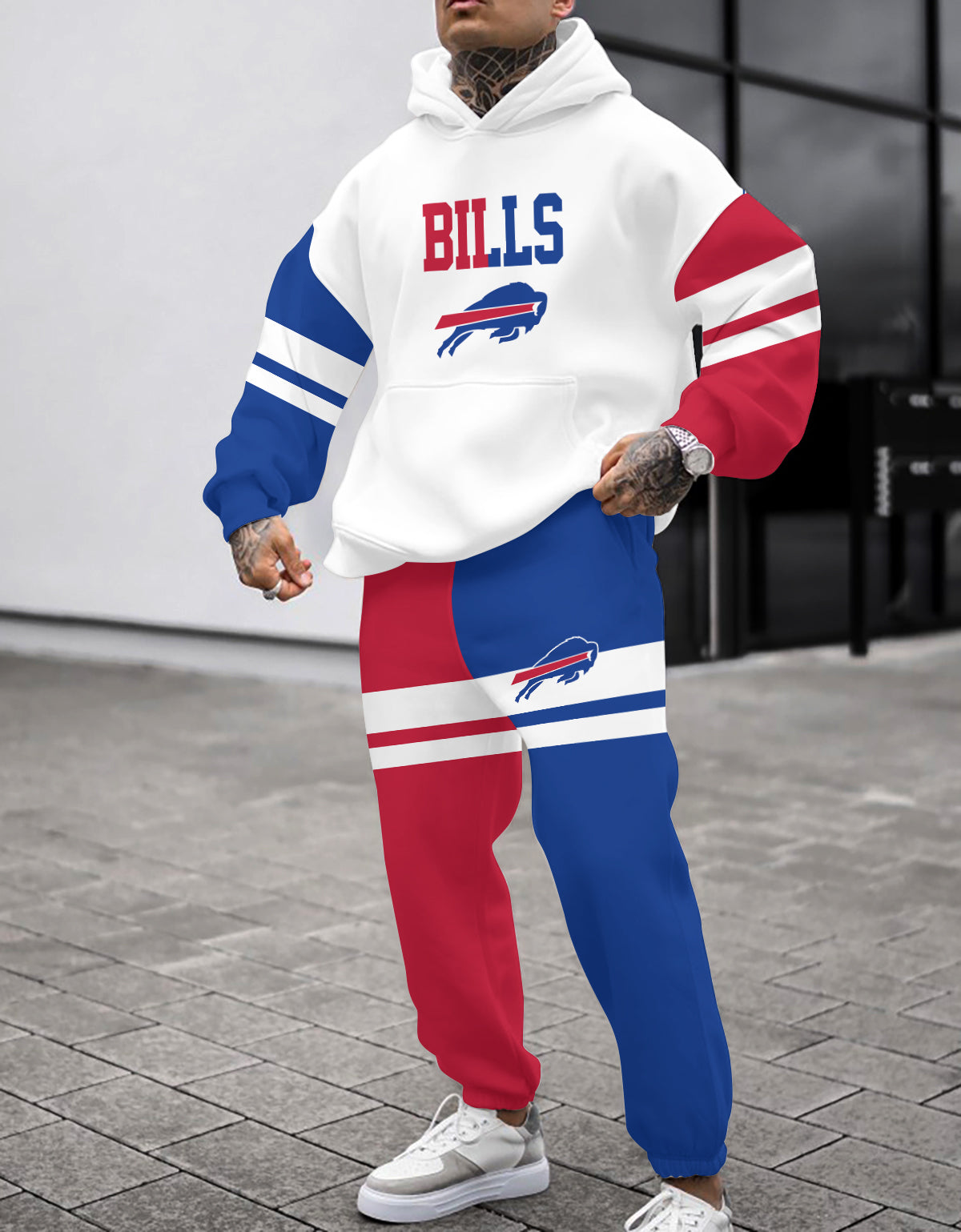 Buffalo Bills Combo Pullover Hoodie And Sweatpants AZBTPHSP000013