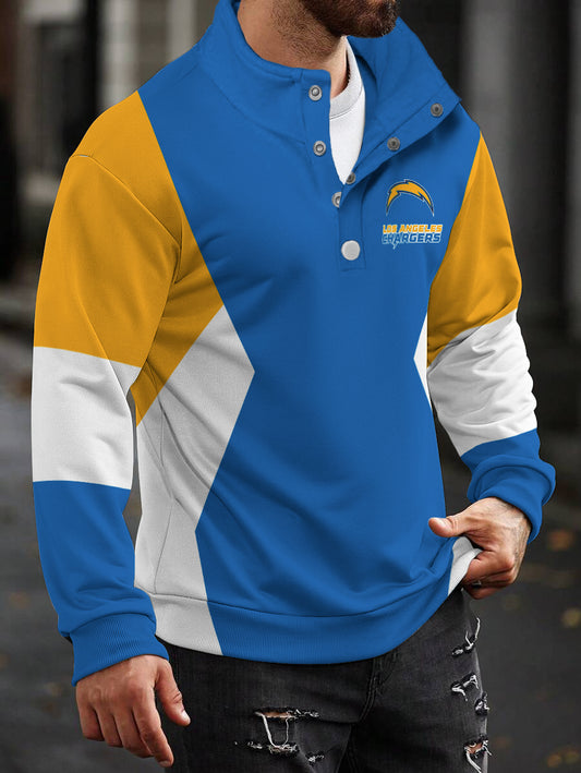 Los Angeles Chargers Casual Colorful Stand Collar Sweatshirt AZBTSCSW000479