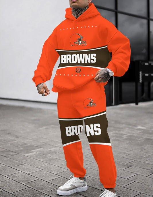 Cleveland Browns Combo Pullover Hoodie And Sweatpants AZBTPHSP000088