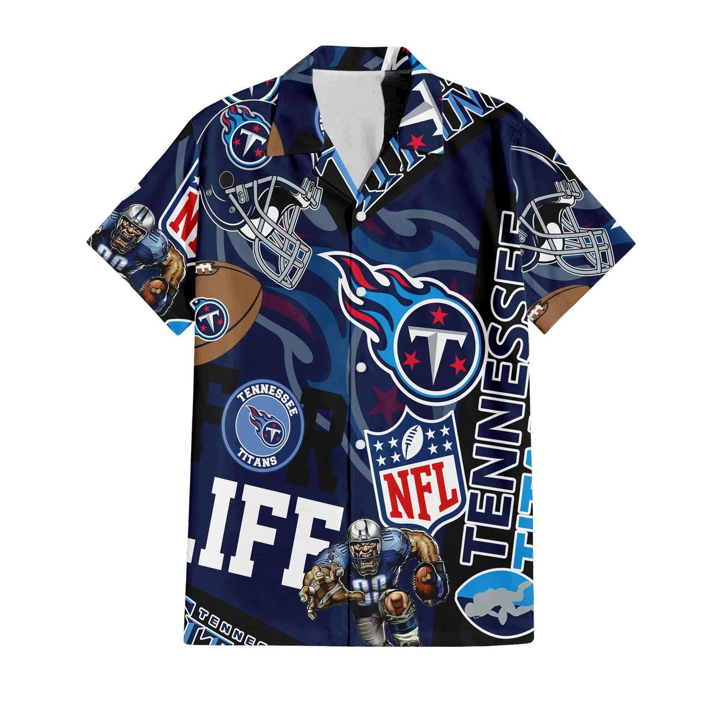 Tennessee Titans Custom Limited Edition For Life Hawaiian Shirt and Shorts AZHAHWSS000266